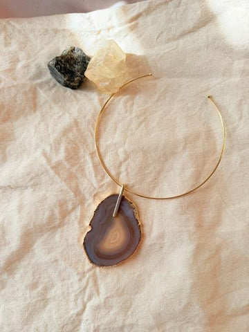 Geode slice pendant