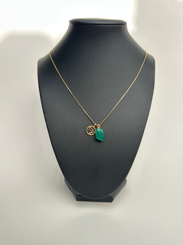 Virgo and Green Agate